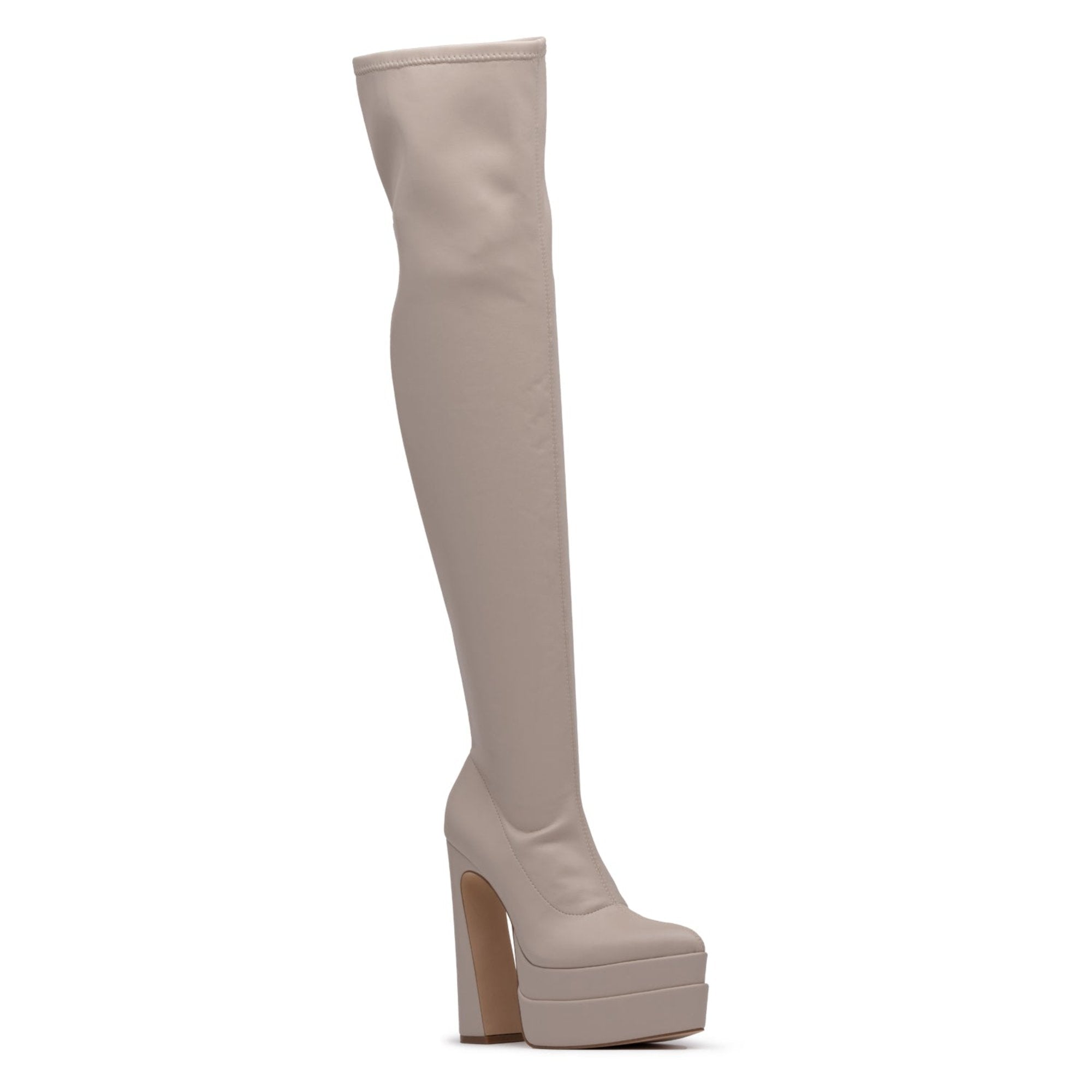 Cream colored thigh high on sale boots