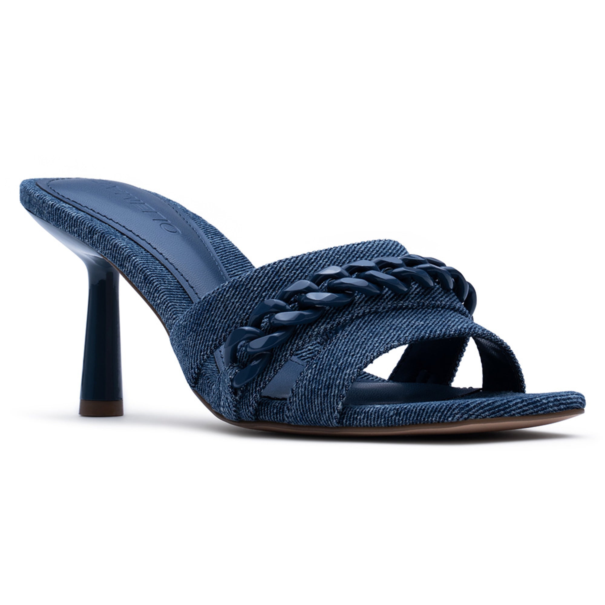 Blue denim heels deals