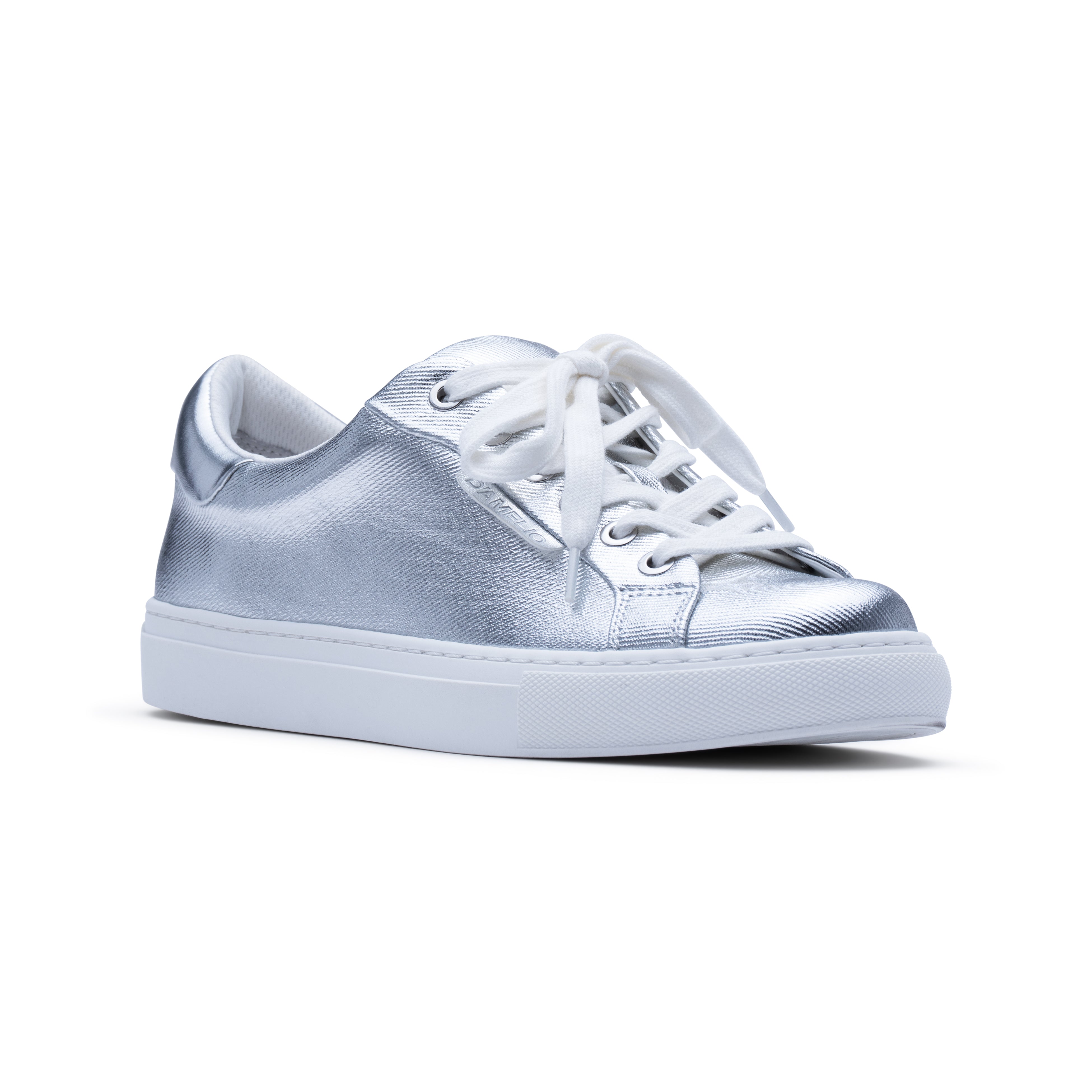 Sono Sneaker in Stunning Silver - Metallic Coated Twill Shoes for