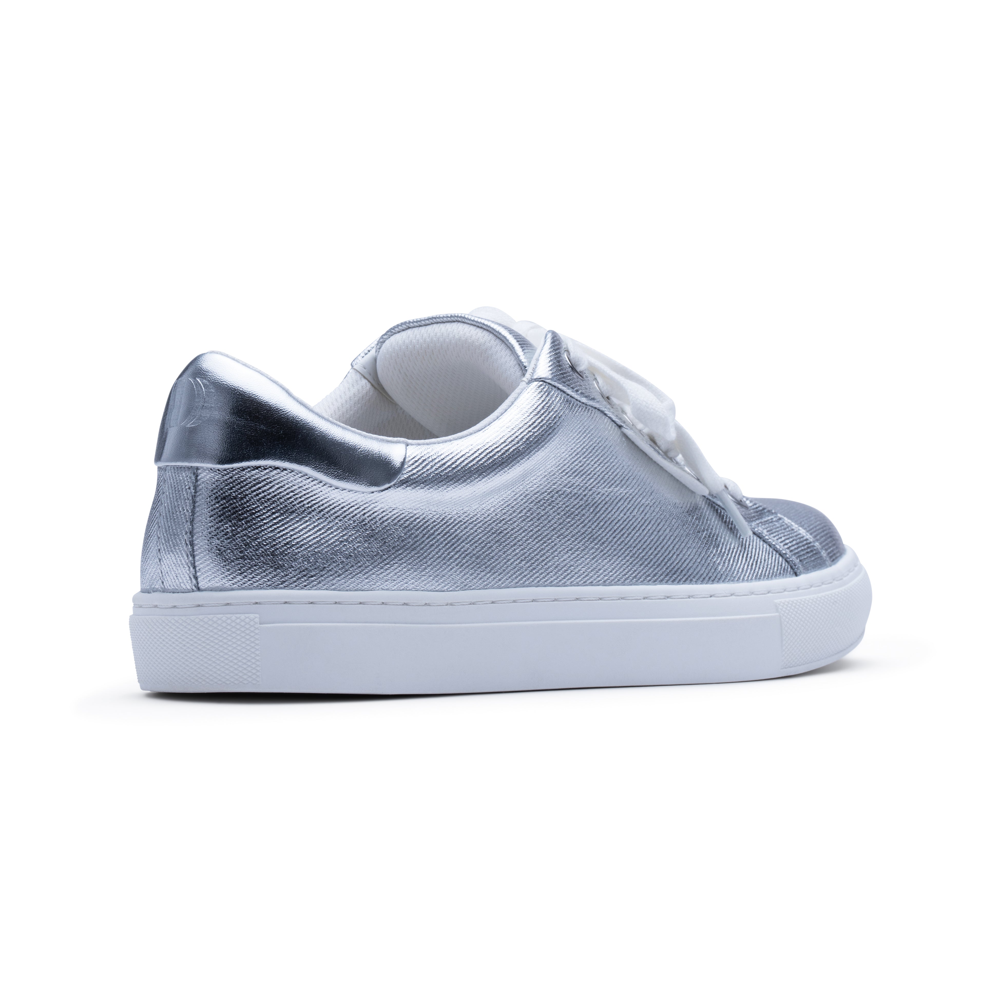 Sono Sneaker in Stunning Silver - Metallic Coated Twill Shoes for